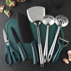 Kitchen Knife Cutting Board Knife Set Stainless Steel Household Knife Sharp Slicing Knife Cutting Board Dormitory Kitchen Kitchen Utensils Complete Set