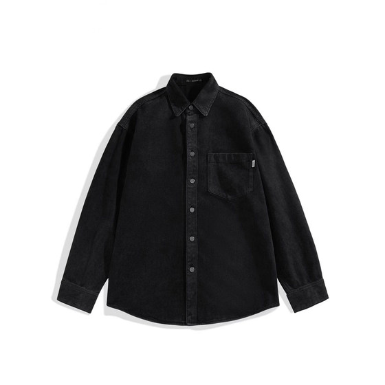 
(Bird) Spring and Autumn Men's Jacket Fashion Floral Illustrated Embroidered Shirt-style Denim Jacket C3162/H6