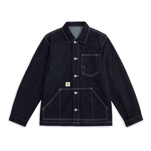 
(Bird) Spring men's denim jacket fashionable seam marked stitching pocket denim jacket loose and trendy C1227/