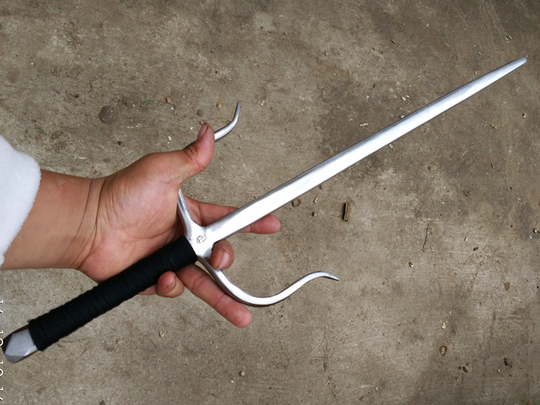 三面水功夫鉄尺 - 手作り鍛造鋼フォーク