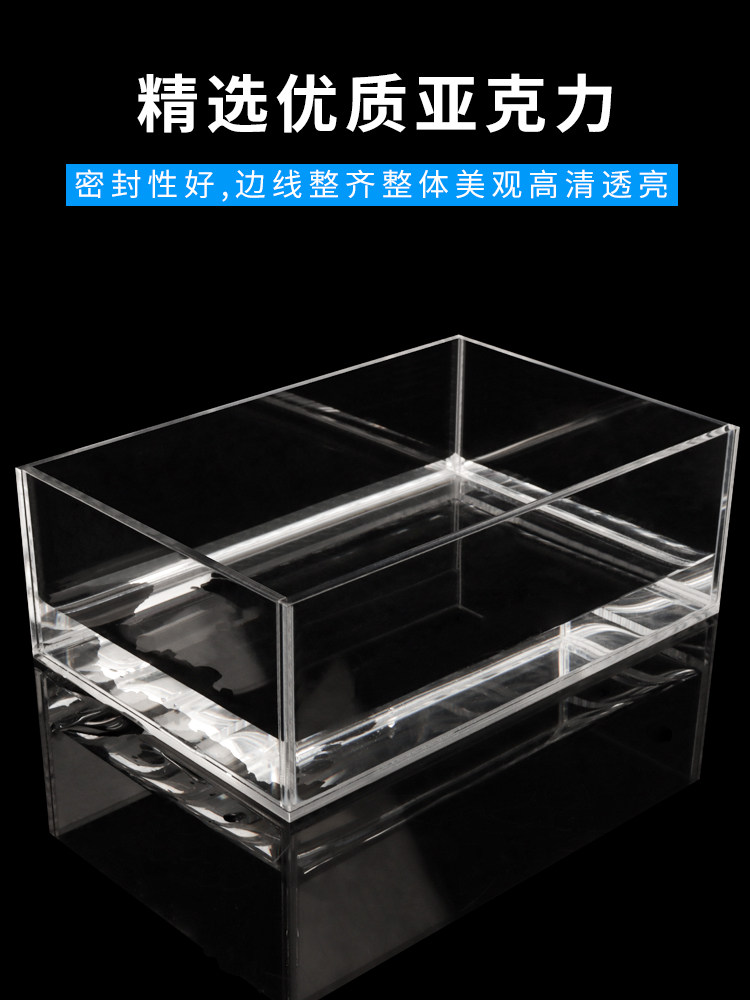 custom acrylic box safe for fish Display Case Showcase,Acrylic Shooting Deep Water Tank,Small Betta Tank,Floating Photo Props Clear Deep Water Tank,Portable Food Cosmetic Storage (Color : 5mm-Clear, Size : 30x20x20 : Electronics acclimation box in 3 sizes Fish Viewing Box Container with