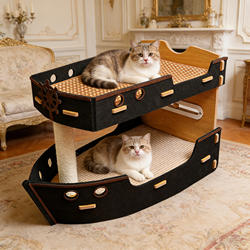 Cat Scratching Board, Cat Bed, Cat Climbing Frame, All-In-One Cat House, Cooling Mat, Linen Cat Scratching Post, Scratch-Resistant, Suitable for All Seasons, Cat House