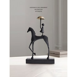 Miyu Home Furnishing Light Luxury High-End Sculpture Horse Entrance Hall Wine Cabinet Decoration Living Room Tv Cabinet Office High-End Decorative Piece