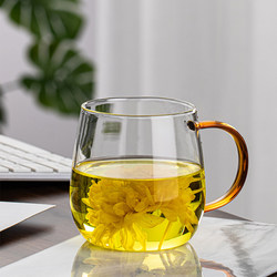 2025 New Model Glass Water Cup, Large Capacity, High Borosilicate Household Glass Cup with Handle, High Temperature Resistant Drinking Cup