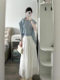 Temperament skirt for women in spring and autumn large size fat mm200Jin [Jin equals 0.5 kg] High waist slim and gentle mid-length small skirt