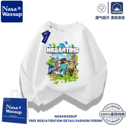 Co-branded Minecraft boys' round neck thin sweatshirt