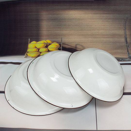 ホーロー洗面台 - 中国風の花柄 - 丸型ボウル