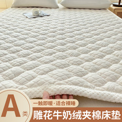 Milk Velvet Mattress Pad for Home Use in Winter, Thickened and Warm, Suitable for Student Dormitories, Single and Double Beds, Mattress Pad, Bedding
