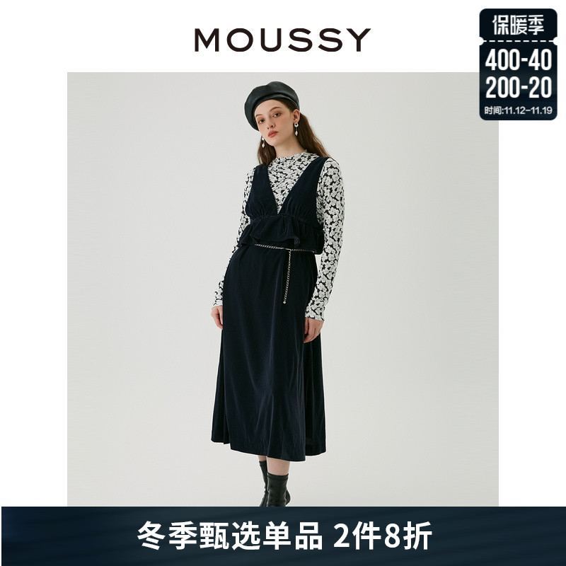 MOUSSY  ܿ ο  ̽ V  Ʈ  巹 010EA230-7830-