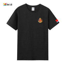 Customized August 1St Comrades Reunion Commemorative T-Shirt for Sailors, Marines, and Army Members, Round Neck Short Sleeve Pure Cotton with Printed Logo