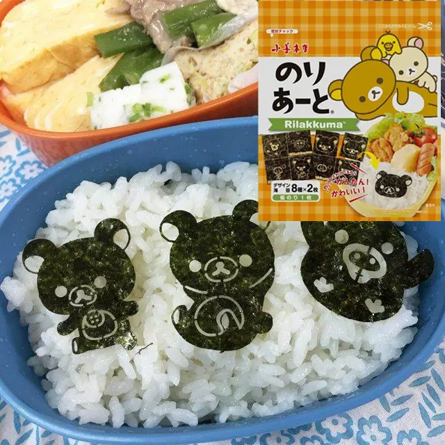 日本本土超可爱饭团便当海苔装饰轻松熊史努比-Taobao