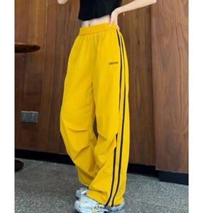 
American striped quick-drying wide-leg sweatpants for women 2026 spring and summer new loose sweatpants slim casual workwear pants