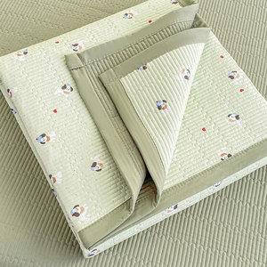 
High-end Class A knitted cotton bed cover, single three-piece set of pure cotton dormitory students' all-season quilted sheets