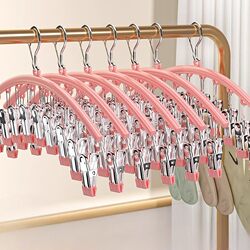 Stainless Steel Sock Clips, Multi-Clip, Windproof, Traceless, Household Underwear Drying Rack, Multifunctional Sock Drying Tool