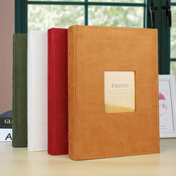 Guangmei Velvet Cloth 6inch 7inch Large Photo Album 6inch Insert-Type Laminated Large Capacity Photo Collection Family Growth Memory Book