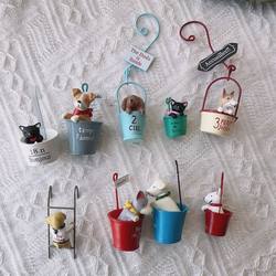 Zakka Japanese-Style Fresh and Cute Resin Puppy Moss Succulent Plant Gardening Flower Arrangement Hanging Decoration Photography Props