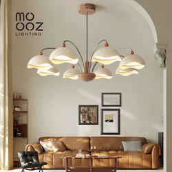 Living Room Chandelier, Main Light for the Hall, Eggshell Cream Style, High-End Feel, 2025 New Model, Mid-Century Style, French Style, Zhongshan Lighting Fixtures