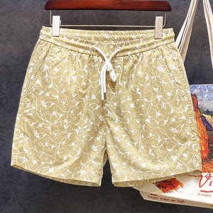 
Casual shorts men's summer new fashion brand high-end loose handsome trend versatile beach pants gray red