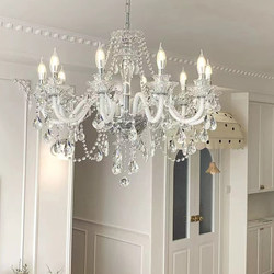 French-Style Light Luxury Crystal Chandelier for Living Room, Creative and Unique Dining Room Lamp, Vintage Palace Style, High-End and Elegant Villa Lighting