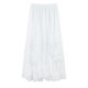 Korean style fashion heavy industry elastic waist lace ear skirt for women 2025 autumn and winter new sweet super fairy skirt
