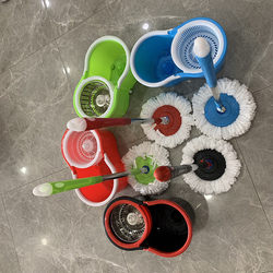 Large 8-Shaped Bucket Dual-Drive Rotating Mop with Wringing and Dehydration Function, Household Hands-Free Lazy Mop Factory