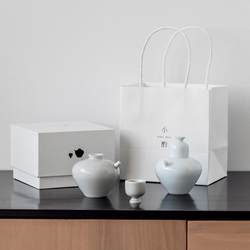 Ceramic drinking wine set, one pot, one cup, sauce-flavored, one-person drinking, household wine set, tall wine glass, jug