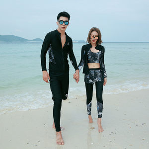 
New sun protection Korean couple diving suit men and women split long sleeves long trousers jellyfish suit snorkeling surfing swimsuit set