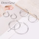 DODOGOGO2025 new popular ring earrings light luxury high-end plain ring earrings for women exaggerated large earrings