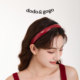 DODOGOGO leather style headband red daily wear headband women's fashion high skull new headwear