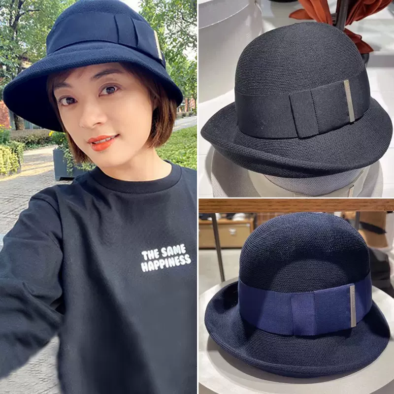 日本代購override Chapeaud.O孫儷同款漁夫帽女夏季遮陽防曬帽子-Taobao