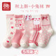 Children's socks for girls in spring and autumn, baby girl's middle tube boneless pure cotton socks for girls autumn cotton tall children's socks
