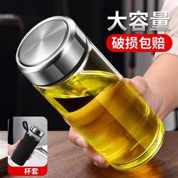 Business Single-Layer Glass Cup, Extra-Large Capacity Water Cup, Thickened High-End Transparent Men's Car Tea Cup, Explosion-Proof Cup