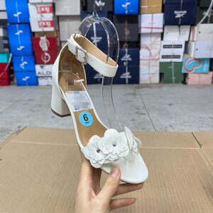 
Lady Shoes foreign trade original women's shoes new fashion round toe solid color one-word strap thick heel all-match fashion sandals