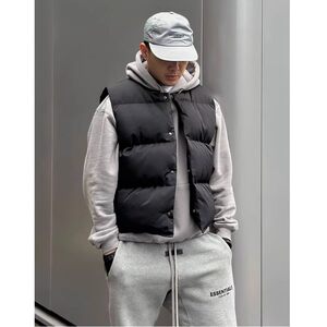 
Basic American high street thickened cotton vest men's cleanfit winter casual versatile vest jacket