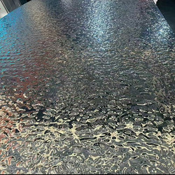 Water Ripple Self-Adhesive Film Ceiling Ktv Metal Imitation Stainless Steel Background Wall Mirror Decoration Silver Wallpaper