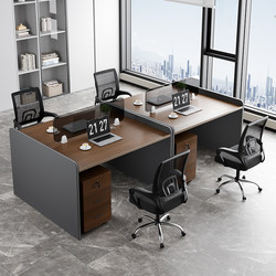 Staff Desk and Chair Combination Simple Modern Staff Station Screen Deck Partition 4 Four People 6 Six People Office