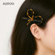 AJIDOU Ajidou hair clip women's acetate bangs clip leopard print bow edge clip light luxury one-word duckbill clip