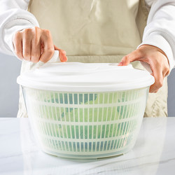 Vegetable Dehydrator, Spin Dryer, Household and Commercial Manual Water Draining Basin, Kitchen Vegetable Washing Tool, Fruit Draining Basket, Hand-Cranked