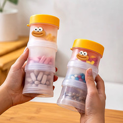 Medication Connection and Dispensing Storage Box, Three Meals a Day, Sealed Pill Storage, Pill Bottles, Portable, Seven Days a Week, Moisture-Proof