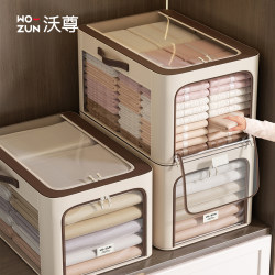 Wardrobe Storage Box for Clothes, Oxford Cloth Organizer Box, Transparent Narrow Long Gap Storage Box for Clothes