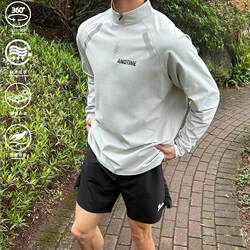 Andtime Long-Sleeve Zip-Up T-Shirt for Urban Outdoor Sports, Fitness, Running, Basketball Training, Cycling, Quick-Drying and Sweat-Wicking