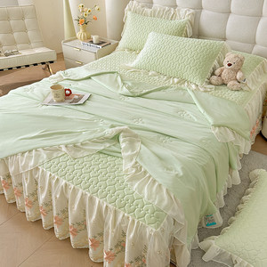 
Ice silk latex cool mat four-piece set mother and baby Class A 2025 new summer bed skirt air conditioning soft mat machine washable