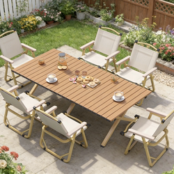 Camping Table and Chair Set, Egg Roll Table, Complete Picnic Equipment, Portable Outdoor Folding Table and Chair Combo