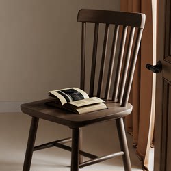 Solid Wood Dining Chair for Home Use, Dining Table Chair, Living Room Tea Table, Wooden Stool with Backrest, Vintage Style Meeting Desk Chair