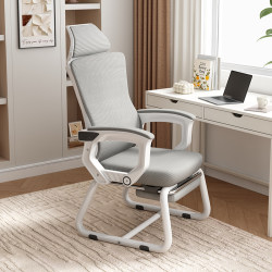 Bow-Shaped Computer Chair for Home Use, Comfortable for Long Sitting, Gaming Chair, Ergonomic Chair, Dormitory Chair with Reclining Backrest, Office Chair