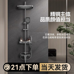 Shower Head Set for Home Use, Hot and Cold Bathroom Shower Faucet, Bathroom Toilet Pressurized Nozzle, Complete Shower Set