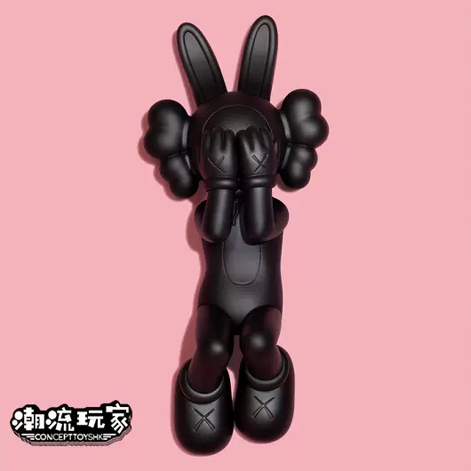 现货KAWS HOLIDAY INDONESIA FIGURE BLACK捂脸兔黑色潮流摆件-Taobao