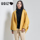 UGIZ winter new product Korean women's solid color casual suit collar front shorter long hair woolen female Udhd704