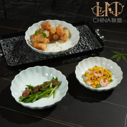 Alliance Ceramics Household Dish Plate Light Luxury High-End Tableware Internet Celebrity Jingdezhen Pork Flower Horse Ceramics