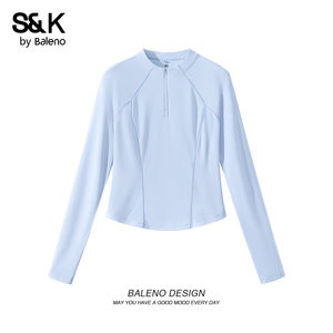 
Baleno S/K series blue quick-drying long-sleeved t-shirt for women 2026 summer new outdoor sports mesh top H